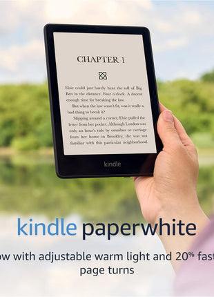 Amazon Kindle Paperwhite (16 GB) – Now with a larger display, adjustable warm light, increased battery life, and faster page turns – Black