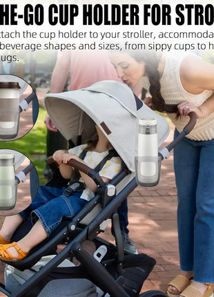 Baby Stroller Cup Holder Compatibile with Uppa-Baby Vista, Cruz, Minu Strollers Cup Holder Attachment for Vista V2, Cruz V2, MinuV2 Strollers Cups Holders Accessories