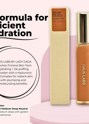 Haus Labs Triclone Skin Tech Hydrating + De-puffing Concealer with Fermented Arnica - 40 Medium Deep Golden