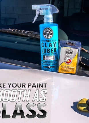Chemical Guys Clay Bar Kit - Complete System - Clay Bar and Luber Combo with Accessories for Smooth Paint Finish - Removes Embedded Dirt, Overspray, and Fallout - 6 Item Kit