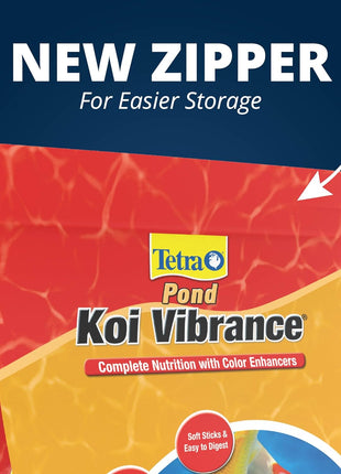 TetraPond Koi Vibrance Soft Sticks, Floating Pond Fish Food for Koi Fish and Ornamental Goldfish, 2.42 Pounds