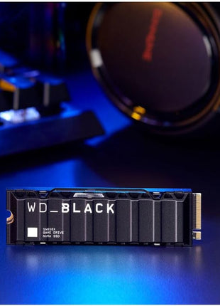 WD_BLACK SN850X 2TB NVMe SSD with Heatsink - M.2 2280, Up to 7,300 MB/s Read speeds, Up to 6,300 MB/s write speeds, Gaming Expansion, High Performance Internal Solid State Drive - WDS200T2XHE