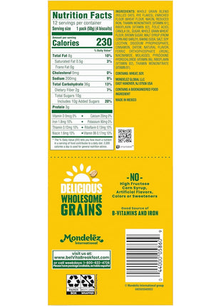 belVita Breakfast Bars Biscuits, Cinnamon Brown Sugar, Value Pack, 12 Packs (4 Biscuits Per Pack)
