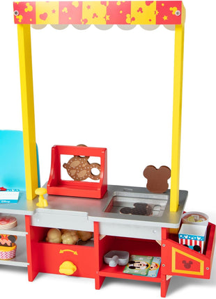 Melissa & Doug Disney Snacks & Popcorn Wooden Pretend Play Food Counter – 33 Pieces - FSC-Certified Materials