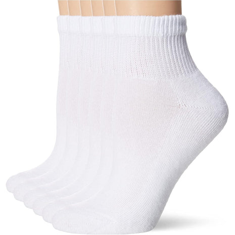 Hanes Women's Crew, Ankle & No Show Socks, 6 Pairs, Cushioned Quarter Socks for Women, Shoe Sizes 5-9 & 8-12