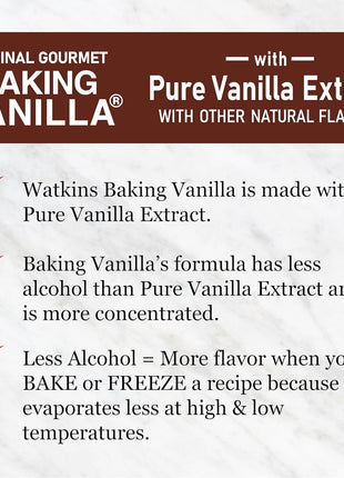Watkins All Natural Original Gourmet Baking Vanilla, with Pure Vanilla Extract, 11 Fl Oz (Pack of 1) - Packaging May Vary