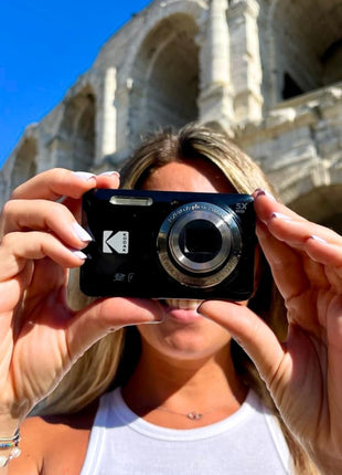 KODAK PIXPRO FZ55-BK 16MP CMOS Sensor Digital Camera 5X Optical Zoom 28mm Wide Angle 1080P Full HD Video 2.7 inch LCD Vlogging Camera (Black)