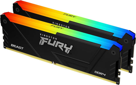 Kingston FURY Beast 64GB (2x32GB) 3600MT/s DDR4 CL18 Desktop Memory Kit of 2 | Intel XMP | AMD Ryzen | Plug n Play | RGB Infrared Syncing | KF436C18BB2AK2/64