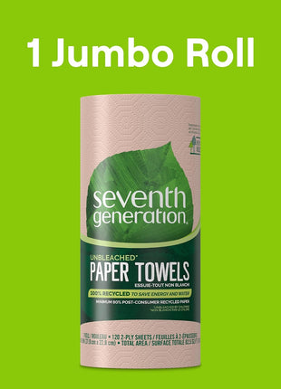 Seventh Generation Nat Paper Towels, 120 Cnt, 120-Count