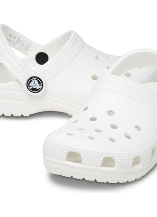 Crocs Kids Classic Clog (Little Kid/Big Kid) - Clogs for Kids - Synthetic Lining - Circulation Nubs White 6 Big Kid M