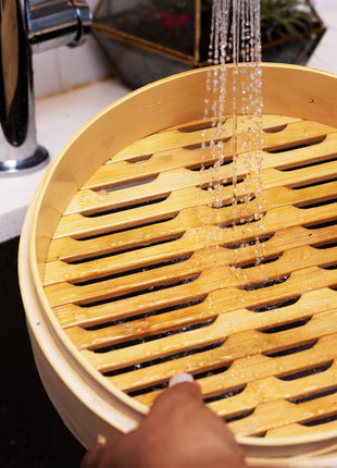 Joyce Chen 2-Tier Bamboo Steamer Baskets, 10-Inch