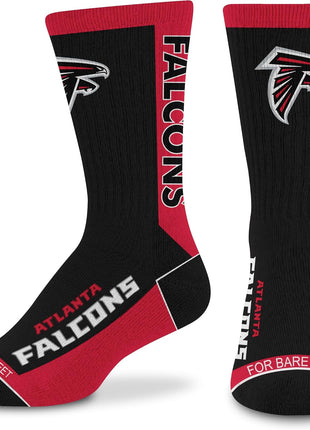For Bare Feet NFL Unisex Kids Nfl Mvp Crew Sock Youth