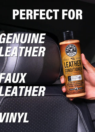Chemical Guys Leather Cleaner and Conditioner Kit - Car Cleaner and Conditioner, Safely Cleans & Conditions Leather Car Interiors, Furniture, Shoes, Boots, Bags, Apparel & More, 2 Bottles (16 oz Each)