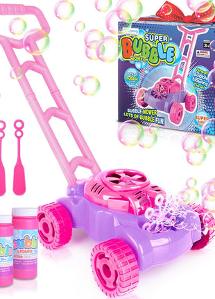 ArtCreativity Bubble Lawn Mower for Toddlers 1-3, Bubble Machine for 1-Year-Old Girl Gifts, Toddler Outdoor Toys for 2-Year-Old Girl Birthday Gift, Push Summer Gardening Toys for Toddlers Age 1 2 3 +