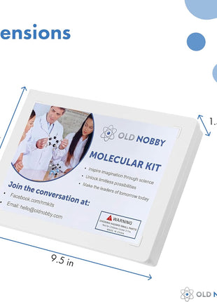Lessons in Chemistry Model Kit - Old Nobby 239 Pc Molecular Set Organic Chemistry for Students - Complete Molecular Model Kit for STEM, Visualizing Atoms, Bonds and Structures (Pack of 2)