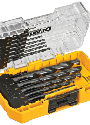 DEWALT Drill Bit Set, 3-Flats Shank,14-Piece, 135 Degree Split Point, for Plastic, Wood and Metal (DWA1184)