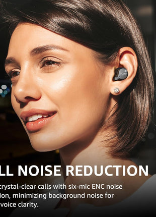 TOZO NC9 Hybrid Active Noise Cancelling Wireless Earbuds, 6 Mics ENC Clear Call, IPX8 Waterproof, in Ear Bluetooth 5.3 Headphones Stereo Bass Ear Buds 59H Playtime with LED Display 32 EQs via APP