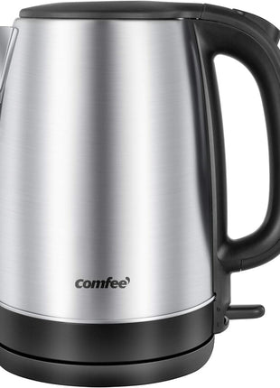COMFEE' 1.7L Stainless Steel Electric Tea Kettle, BPA Free Hot Water Kettle Electric with LED Light, Auto Shut Off and Boil Dry Protection, 1500W Fast Boil Electric Kettle