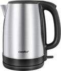 COMFEE' 1.7L Stainless Steel Electric Tea Kettle, BPA Free Hot Water Kettle Electric with LED Light, Auto Shut Off and Boil Dry Protection, 1500W Fast Boil Electric Kettle