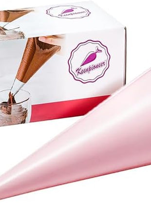 Piping Bag - Disposable Cake Decorating Bag | Pastry Bag 56 Count, 16 inch, Clear, Tipless Icing Bags, Cream Frosting and Cookie Decoration