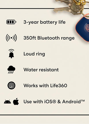 Life360 Tile - Bluetooth Tracker, Keys Finder and Item Locator for Keys, Bags and More. Phone Finder. Both iOS and Android Compatible. 4-Pack