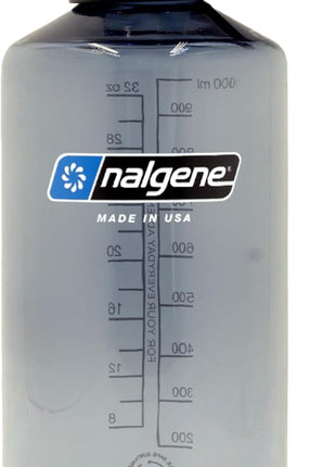 Nalgene Leak Proof Tritan BPA-Free Water Bottle - 32 oz Narrow Mouth - Made in the USA for Outdoor Use & Daily Hydration (Grey)