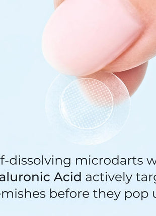 Microdart Pimple Patches- Cystic Acne Patch – Microneedle Pimple Patch for Face, Dark Spots & Blind Pimples- 18ct