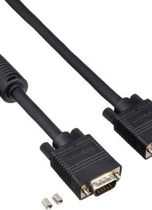 StarTech.com 3 ft Coax High Resolution VGA Monitor Extension Cable - HD15 M/F - 3ft VGA Extension Cable (MXT101HQ3), Black