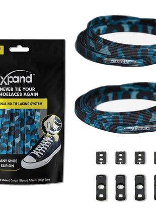 Xpand No Tie Shoelaces for Adults & Kids - Stretch Elastic Shoe Laces for Sneakers | Stretchy Tieless Shoe Strings for Running, Sports & Everyday Wear | One Size Fits All