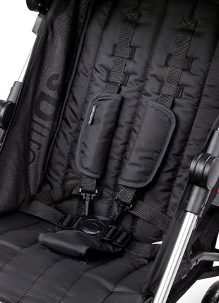 Bright Starts 3Dlite Convenience Stroller, Black - Lightweight Stroller, Large Seat Area, Mesh Siding, 4 Position Recline, Extra Large Storage Basket, Infant Stroller for Travel
