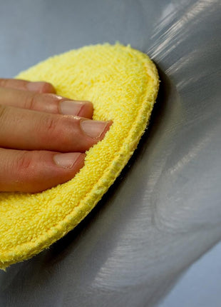 Mothers Microfiber Polishing Pad and Cleaning Pads for Car Detailing, 5 Inch Diameter, Yellow, 6 Pack