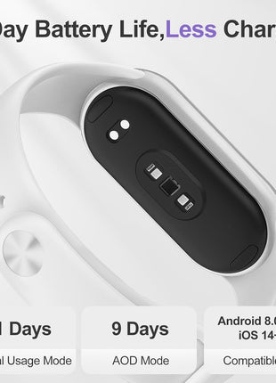 Xiaomi Mi Smart Band 10(2025) - Ceramic Edition - 1.72inch AMOLED Display | 21 Days Battery Life | Touchscreen, Multi-Sport Tracker, Activity Tracker, Heart Rate Monitor | BT5.4 - Pearl White