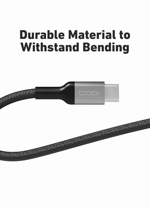 CODi A01069 6 ft. Braided Nylon Charge & Sync USB Data Transfer Cable