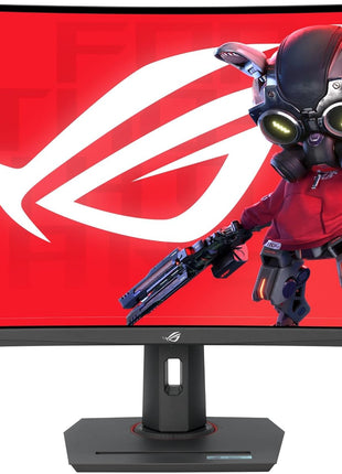 ASUS ROG Strix 32" 1440P USB-C Curved HDR400 Gaming Monitor (XG32WCMS) - QHD (2560x1440), 280Hz, 1ms, Fast VA, Extreme Low Motion Blur Sync, DisplayWidget, Tripod Socket, AI Gaming, 3 yr Warranty