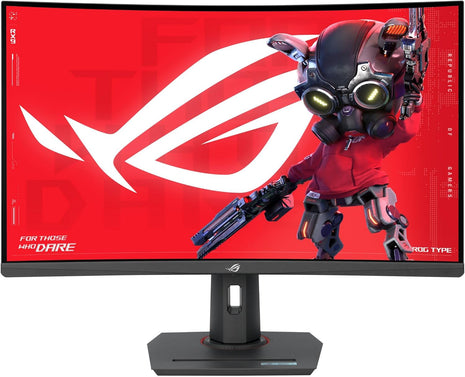 ASUS ROG Strix 32" 1440P USB-C Curved HDR400 Gaming Monitor (XG32WCMS) - QHD (2560x1440), 280Hz, 1ms, Fast VA, Extreme Low Motion Blur Sync, DisplayWidget, Tripod Socket, AI Gaming, 3 yr Warranty