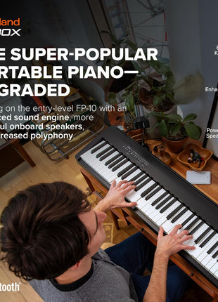 Roland FP 30x | Slim & Stylish 88 Note Digital Piano | Rich Tone & Authentic Ivory Feel | Built In Powerful Amplifier & Stereo Speakers | Onboard Sounds | Black