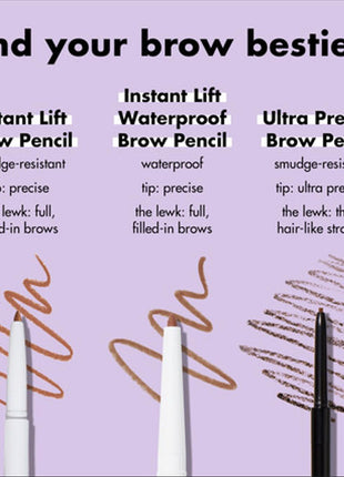 e.l.f. Instant Lift Brow Pencil, Dual-Sided, Precise, Fine Tip, Shapes, Defines, Fills Brows, Contours, Combs, Tames, Blonde, 0.006 Oz