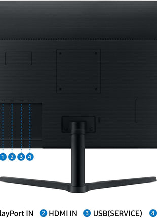 Samsung 32-Inch Flat Computer Monitor, 75Hz, Borderless Display, AMD FreeSync, Game Mode, Advanced Eye Care, HDMI and DisplayPort, LS32B304NWNXGO, 2024