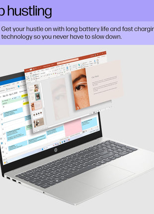HP 15.6 inch Laptop, HD Touchscreen Display, AMD Ryzen 3 7320U, 8 GB RAM, 256 GB SSD, AMD Radeon Graphics, Windows 11 Home, Natural Silver, 15-fc0399nr