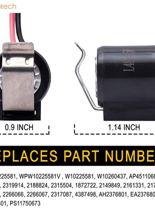 W10225581 Refrigerator Bimetal Defrost Thermostat by Seentech - Exact Fit for Whirlpool, Sears, Kenmore Refrigerator - Replace: WPW10225581, AP6017375, PS11750673, PS237680,2321799