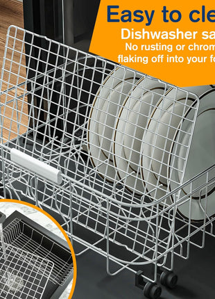 2PCS Cooling Racks for Cooking and Baking - 10" x 15"Heavy Duty Stainless Steel Wire Rack for Baking, Grilling, Roasting - Oven & Dishwasher Safe - Fits Jelly Roll Sheet Pan-Silver