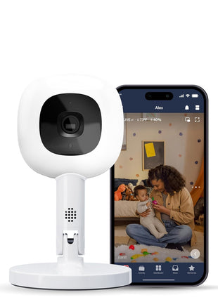 Nanit Pro Smart Baby Monitor & Flex Stand - 1080p Wi-Fi Video Camera, 2-Way Audio, Sound/Motion/Cry Notifications, Night Vision, and Breathing Band