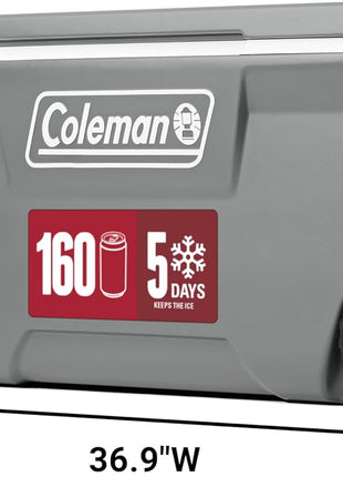 Coleman Classic Series Insulated Portable Rolling Cooler with Wheels, Leak-Resistant Outdoor Hard Cooler Keeps Ice up to 5 Days