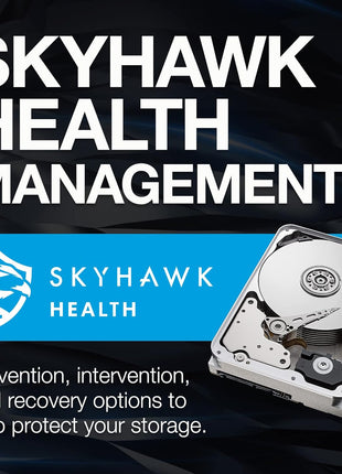 Seagate Skyhawk AI 8TB Video Internal Hard Drive HDD – 3.5 Inch SATA 6Gb/s 256MB Cache for DVR NVR Security Camera System with in-house Rescue Services (ST8000VEZ01)