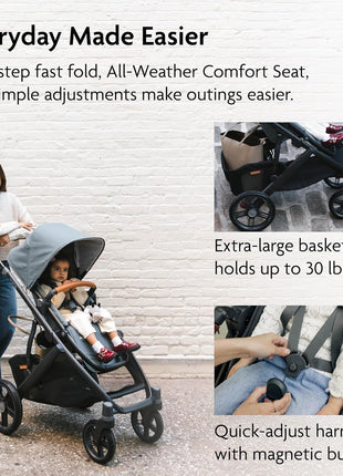 UPPAbaby Vista V3 Convertible Single-to-Double Stroller - Greyson