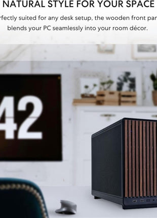 Lian Li A3-mATX-WD-26.3L Micro Form Factor Chassis-No Fans Included-Supports 360mm AIO-Modularity Design-for M-ATX, ITX Motherboard-DAN Cases Collaboration-Wood Front Panel-Black (A3X-WD)