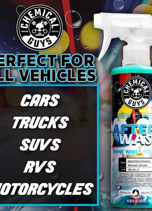 Chemical Guys HOL424 After Wash Sprayable Gloss Boosting Car Wash Drying Aid (Helps Reduce Water Spots, 16 fl oz) Super Dry Kit with Premium Microfiber Drying Towels, 24 inchx16 inch (3 Pack)