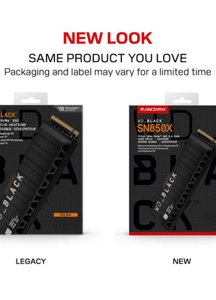 WD_Black SN850X 4TB NVMe SSD with Heatsink - M.2 2280, Up to 7,300 MB/s Read speeds, Up to 6,300 MB/s Write speeds, Gaming Expansion, High Performance Internal Solid State Drive - WDS400T2XHE