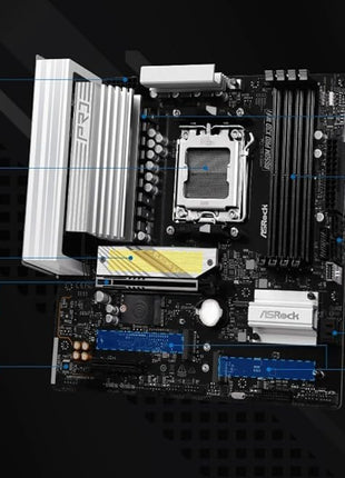 ASRock B650M Pro X3D WiFi AMD AM5 Micro-ATX Motherboard, Supports AMD Ryzen 9000/8000/7000 Series Processors, DDR5 8000+ (OC), PCIe 5.0, 2.5G LAN, WiFi 6E, 8+2+1 Power Phase