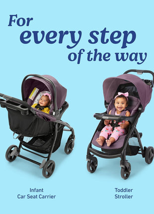 Graco Verb Travel System | Includes Verb Stroller and SnugRide 30 Infant Car Seat, Merrick | Stroller and Carseat Combo
